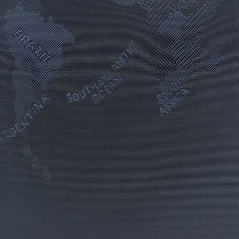 Grey & Sliver Woven Global / World / Atlas Map Lining